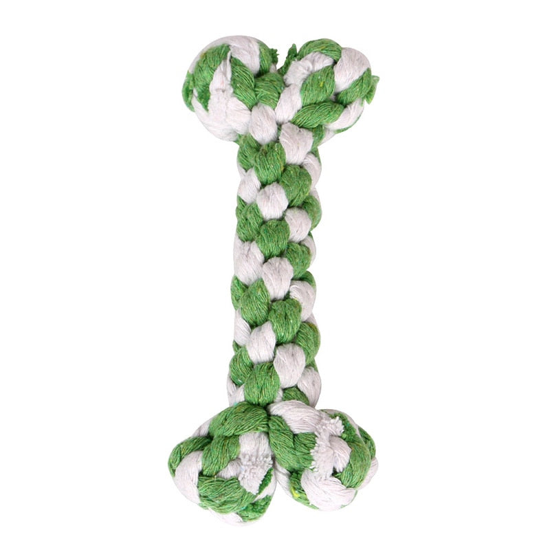 1pc Pet Dog Toy Rope Double Knot Cotton Braided Dog Rope Toy Puppy Chew Toy Cleaning Tooth Toys For dogs pet supplies petshop