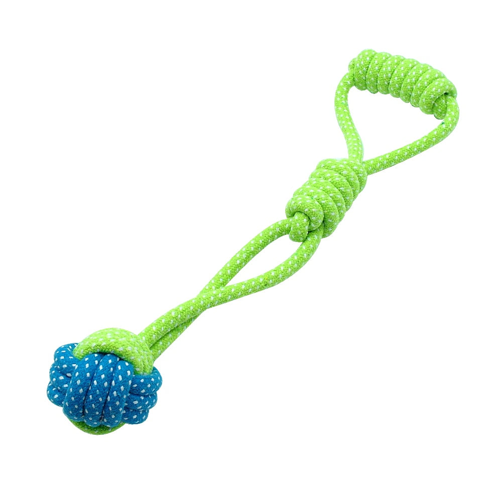 Durable Dog Toys Interactive Cotton Rope Pet Puppy Dog Toy Chew Ball Squeaky Bite Resistant Toys For Small Large Dogs Training