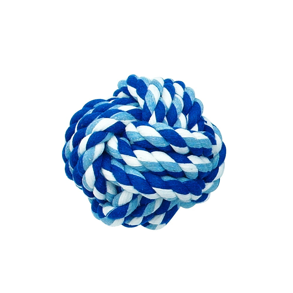 Durable Dog Toys Interactive Cotton Rope Pet Puppy Dog Toy Chew Ball Squeaky Bite Resistant Toys For Small Large Dogs Training