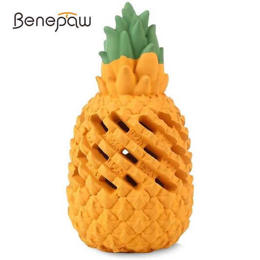 Benepaw Durable Pineapple Shaped Dog Toys Chew Safe Pet Toys For Large Medium Small Dogs Puppy Food Dispensing Ball Teething