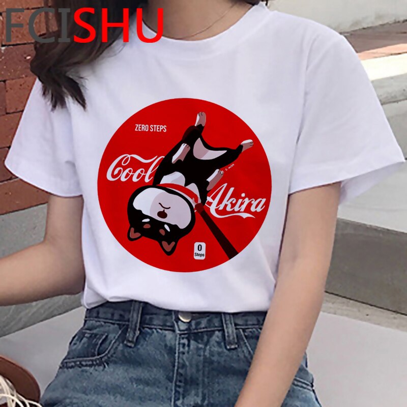 Kawaii Shiba Inu Funny Cartoon French Bulldog T Shirt Women Border Collie Cute Anime T-shirt Corgi Pug Harajuku Tshirt Female