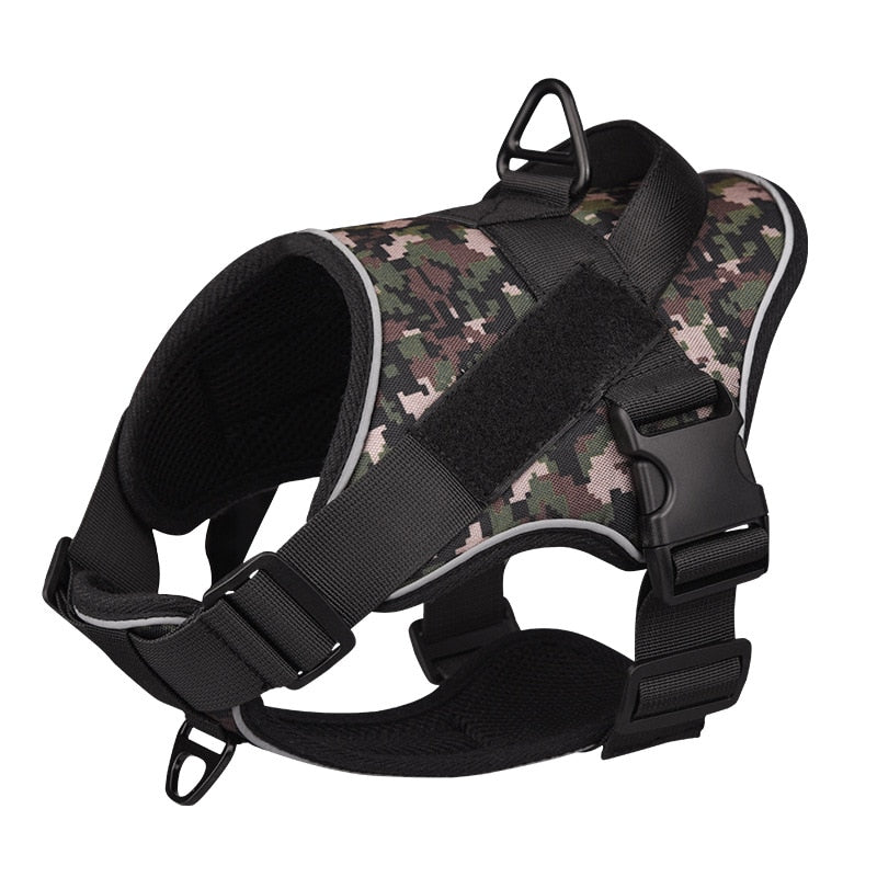 Dog Harness Large Dog Training Tactical Chest Back K9 Pet Chest Harness Vest Type Reflective Dog Rope Explosion-proof Okinawa